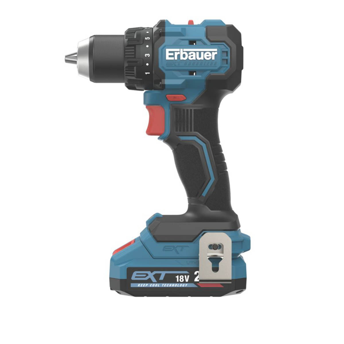 Erbauer Drill Driver ERI1096DDH Cordless LED Light 18V 1 x 2.0Ah Li-Ion EXT - Image 3