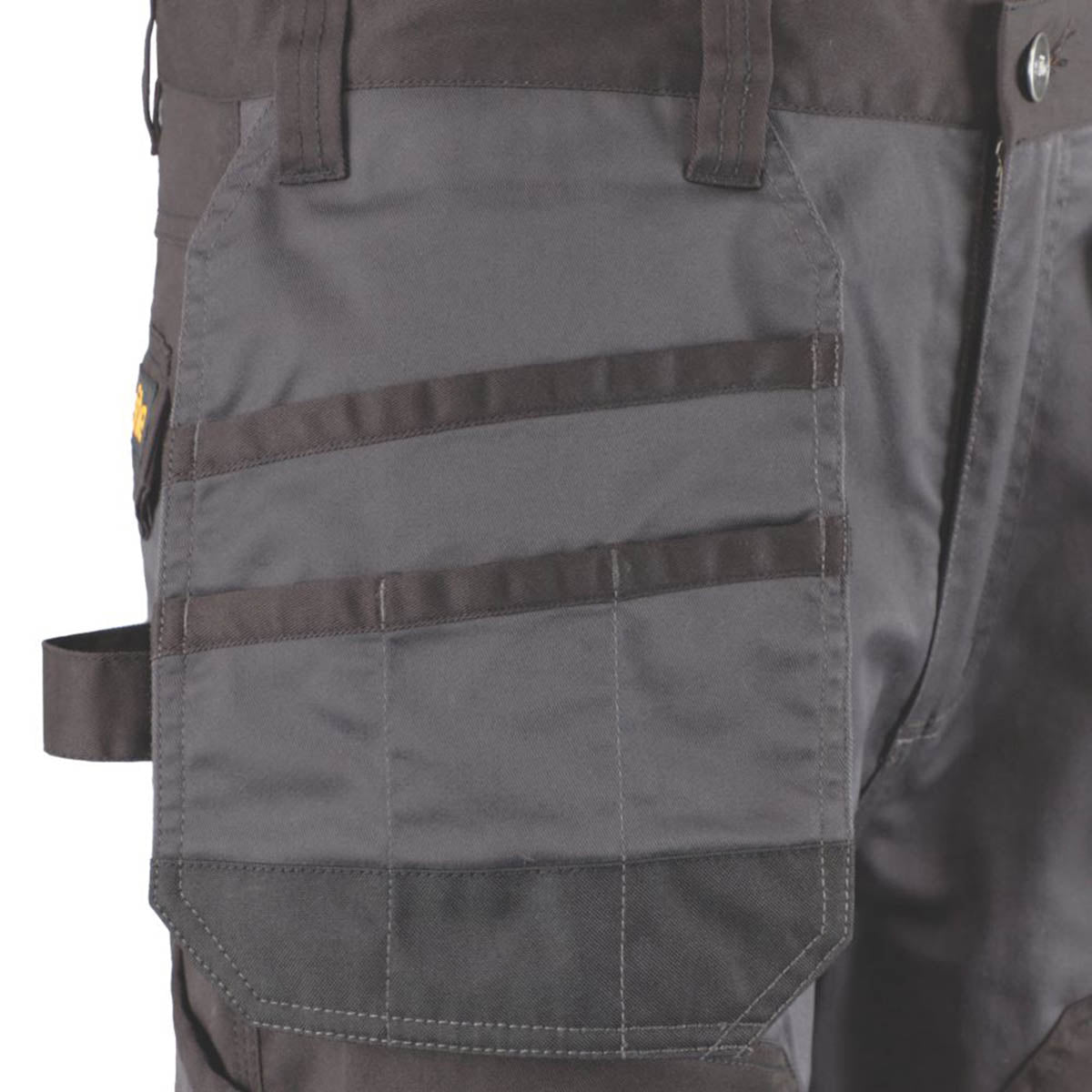 Site Work Trousers Mens Regular Fit Grey Black Stretch Multi Pocket 38W 34L - Image 5