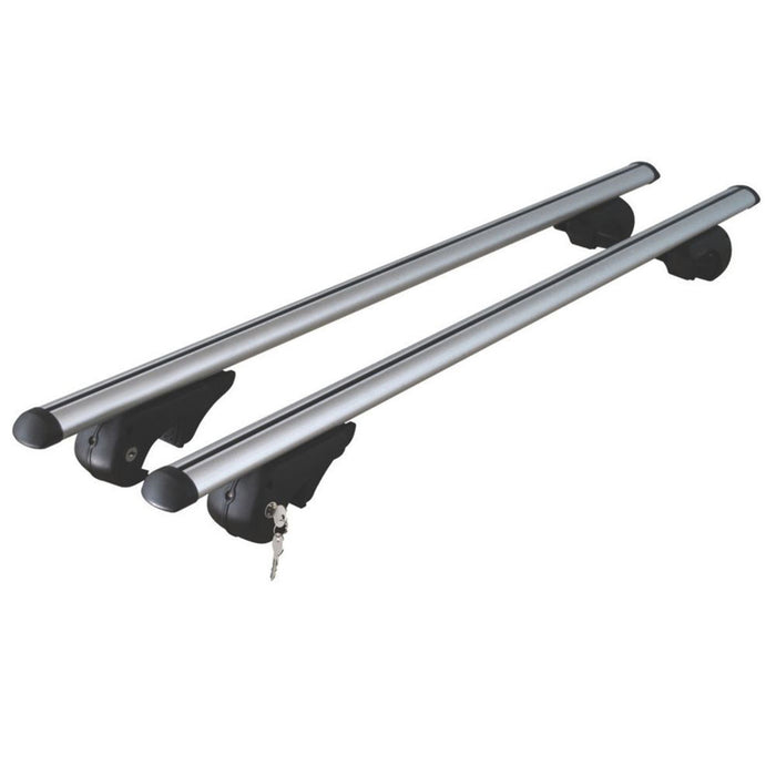 Car Roof Bar Rack Cross Set Universal Aluminium For Raised Roof Rails 1.2m - Image 1