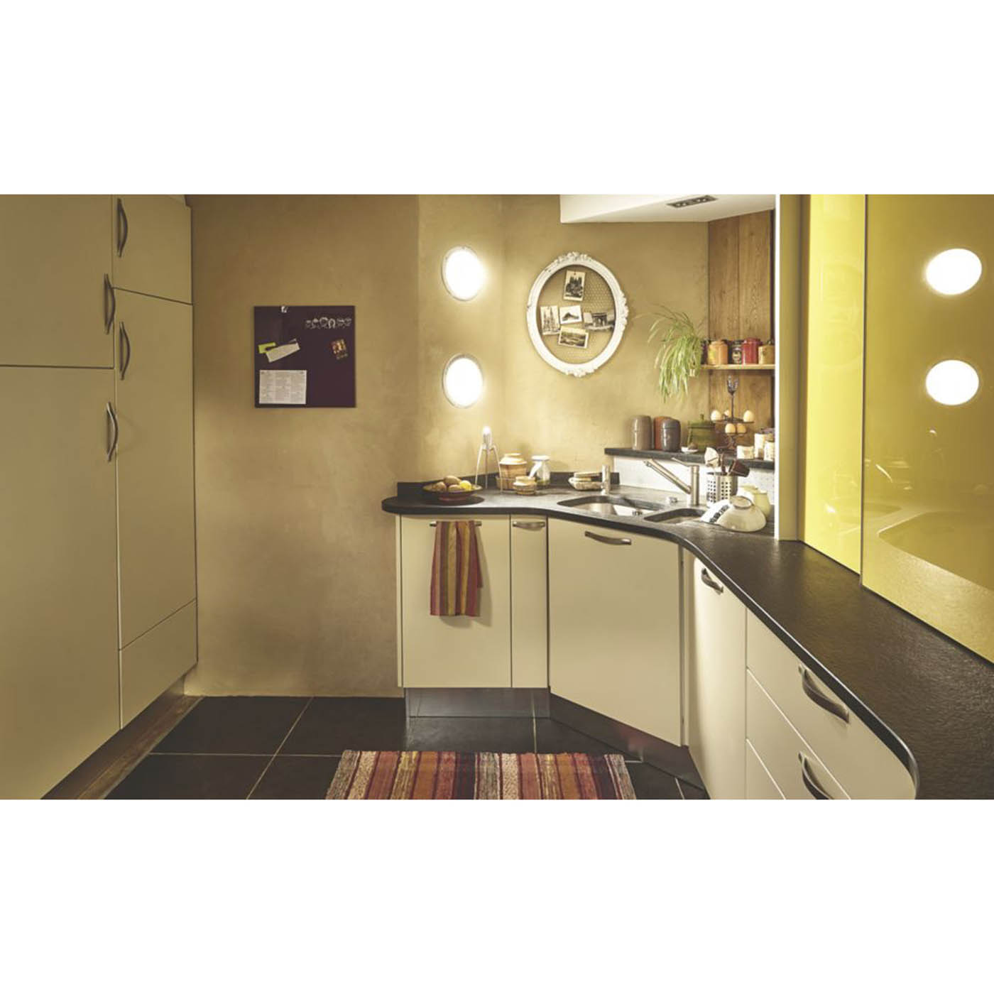 Mottez Porthole Vision Panel For Doors Round Brushed Polished Steel 390mm - Image 6