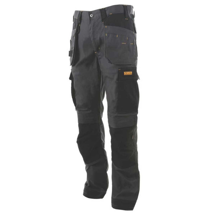 DeWalt Work Trousers Mens Slim Fit Grey Black Multi Pockets Breathable 40"W 33"L - Image 2