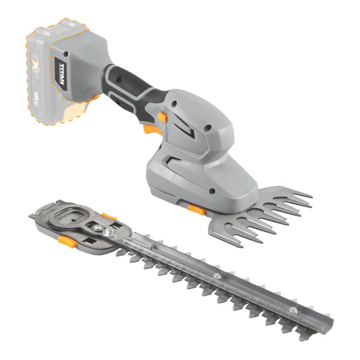 Titan Grass Trimmer Hedge Shear Mini Cordless 18V Li-Ion TXP - Body Only - Image 1