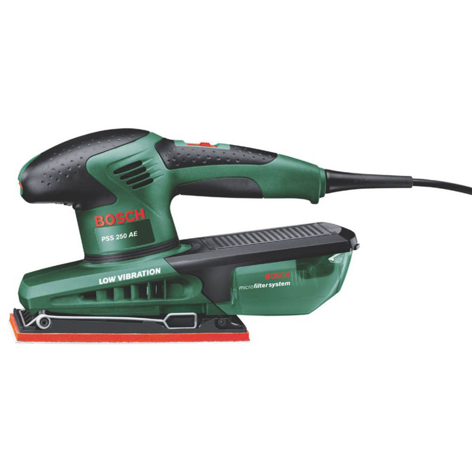 Bosch Orbital Sander Electric PSS250AE Ergonomic 92mm Variable Speed 250W - Image 2