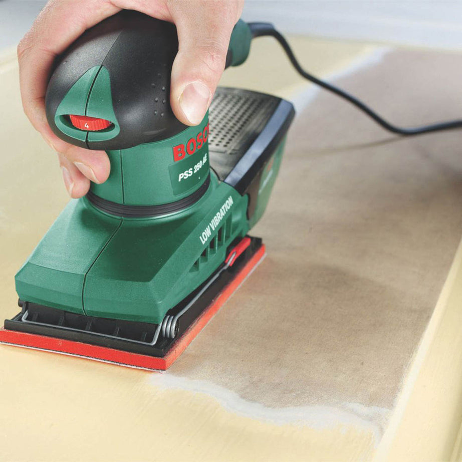 Bosch Orbital Sander Electric PSS250AE Ergonomic 92mm Variable Speed 250W - Image 5