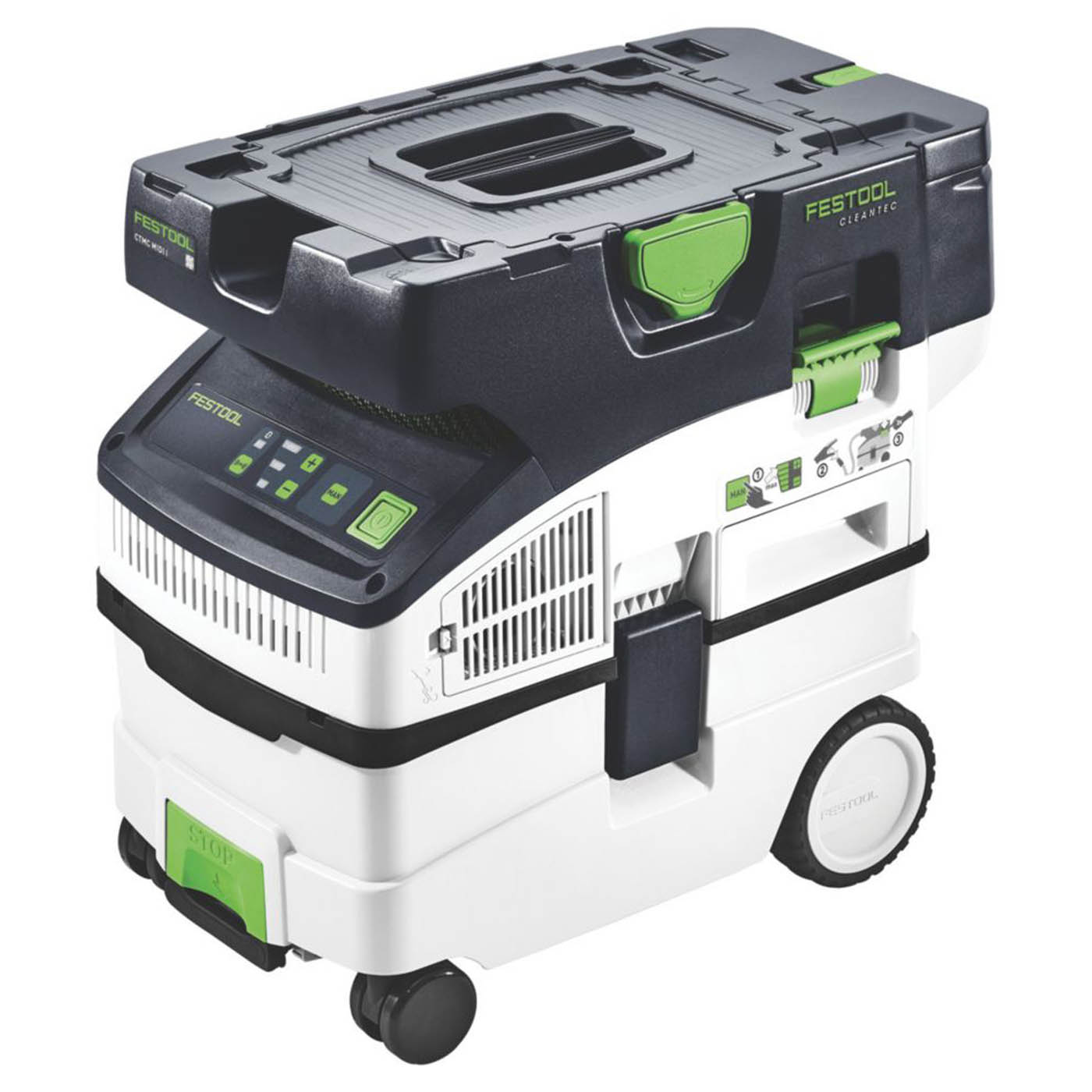Festool Dust Extractor Cordless CTMC MIDI I-Basic CLEANTEC 36V Li-Ion Body Only - Image 2
