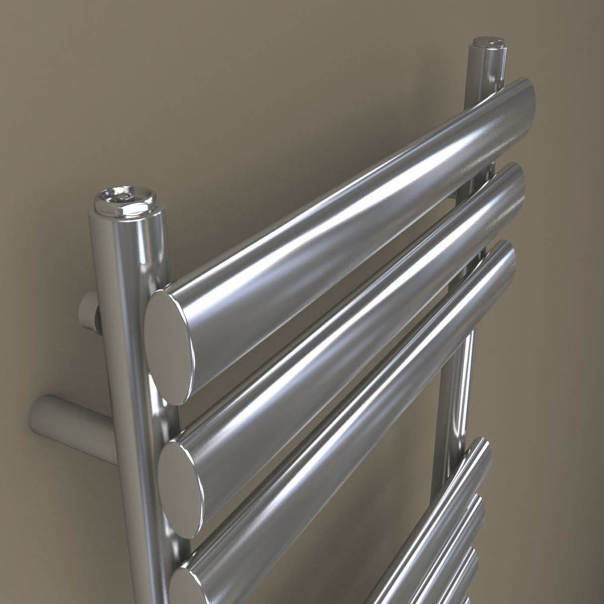 Towel Rail Radiator Chrome Flat Bathroom Warmer Ladder Modern (H)80x(W)50cm - Image 3