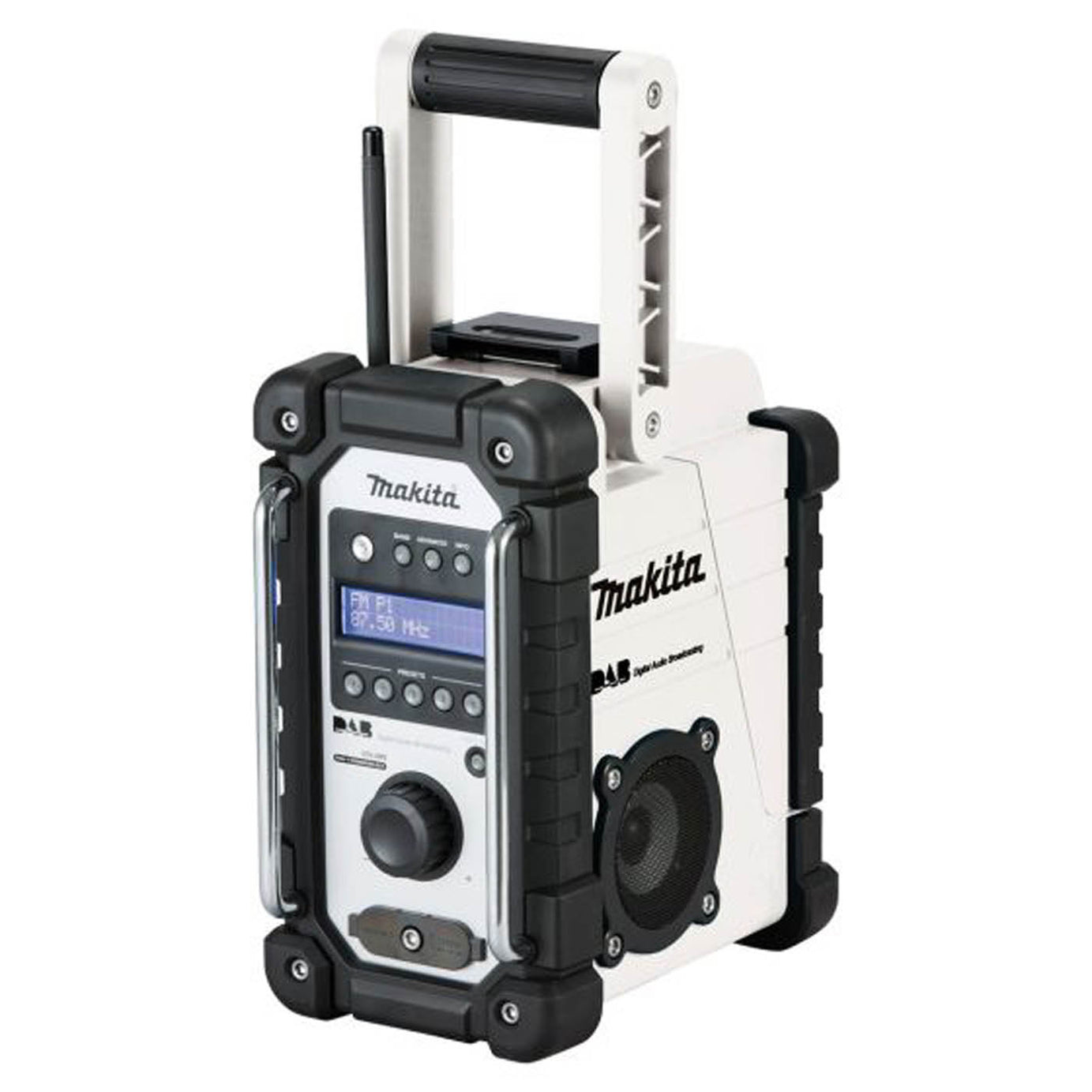 Makita DMR109W LXT/CXT LI-Ion Job Site DAB/FM White Radio Bare with Plug - Image 1