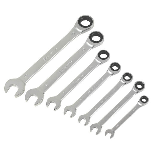 Magnusson Ratchet Spanner Set W018-5 Twin Ended Metric Hardened Tool Pack Of 7 - Image 1