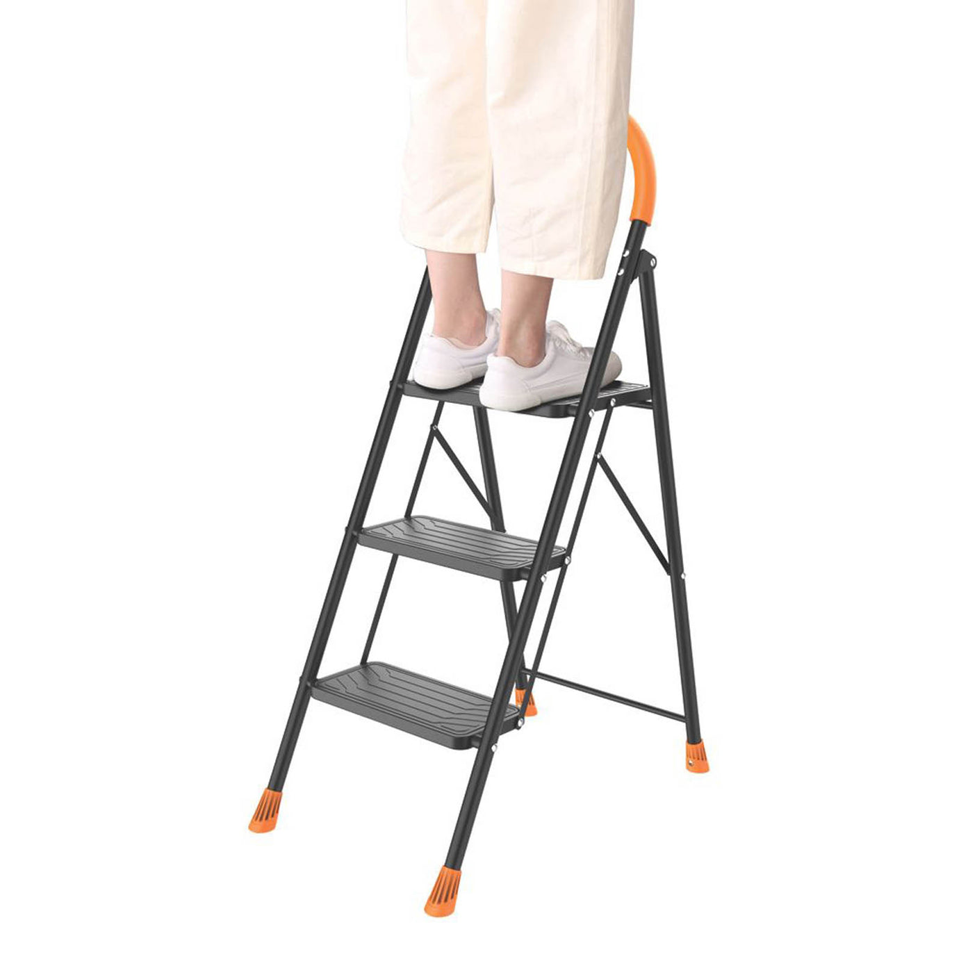 Magnusson Steel 3 Step 700mm Folding Step Stool With Platform - Image 5