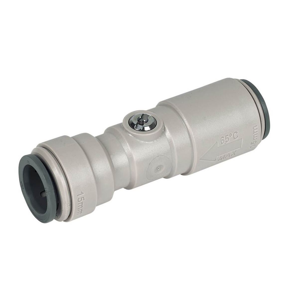 JG Speedfit Isolating Valve 15SV Demountable For Hot Cold Water 15mm 5 Pack - Image 1
