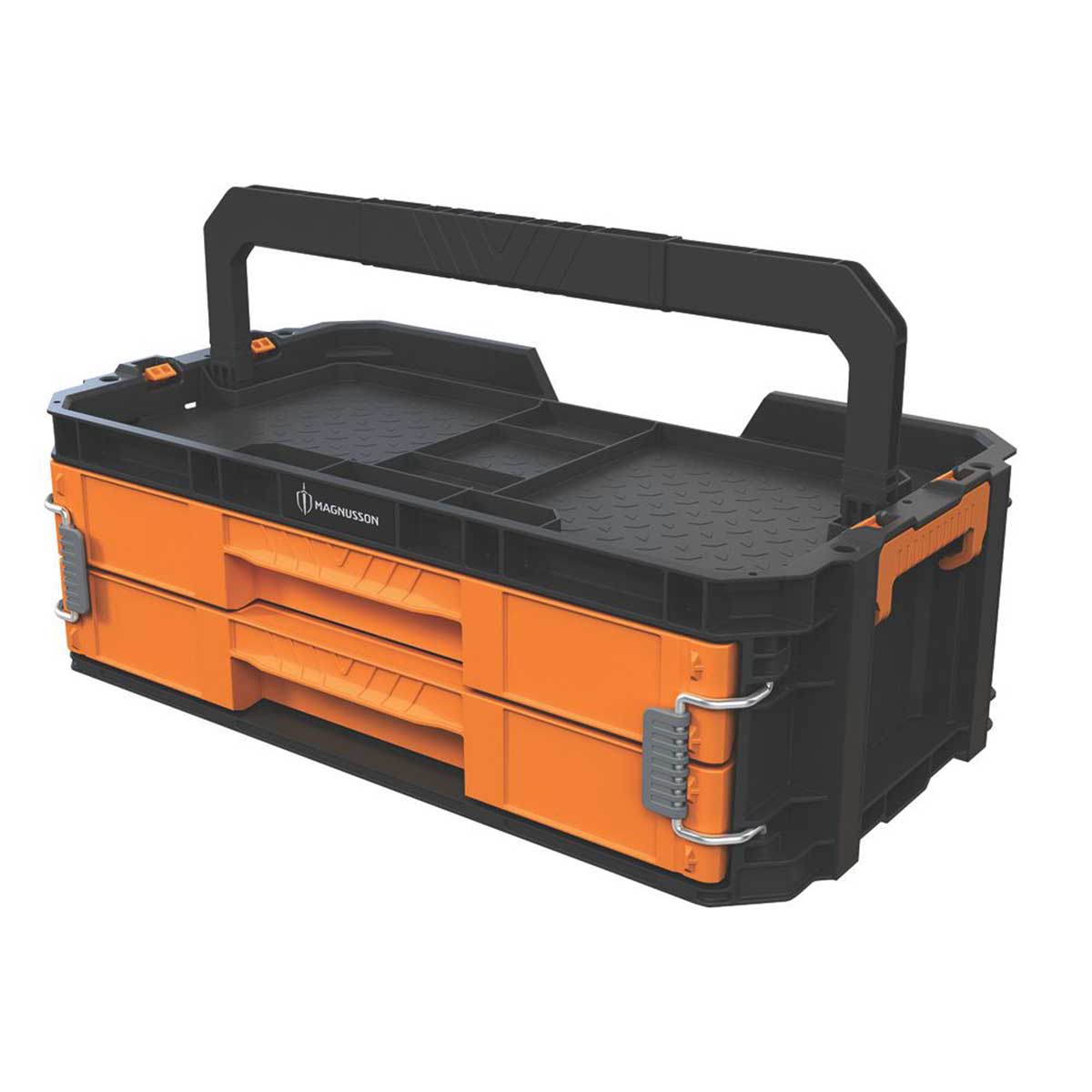 Magnusson 2 Drawers Tool Box Stackable Carrying Handles Water-Resistant 21.34" - Image 1