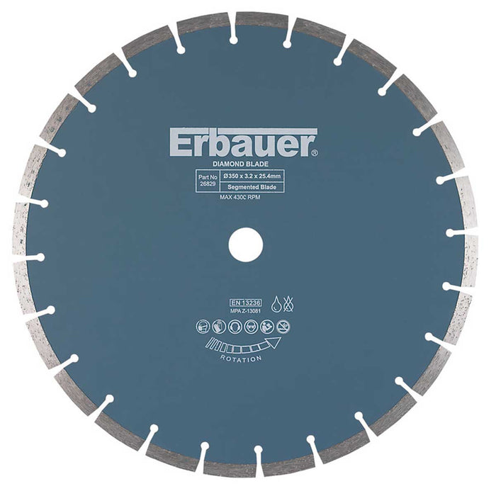 Diamond Cutting Blade Segmented Masonry Concrete Stone Wet Dry Use350x25.4mm - Image 2