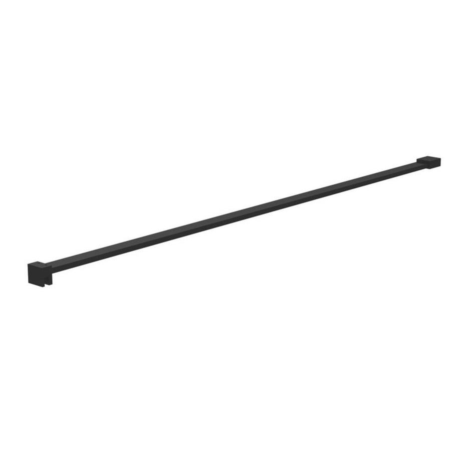 Bathroom Screen Support Bar Straight Stainless Steel Matt Black 1202mm - Image 1