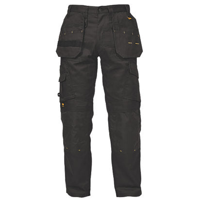 DeWalt Work Trousers Mens Straight Leg Black Multi Pocket Breathable 38"W 33"L - Image 1