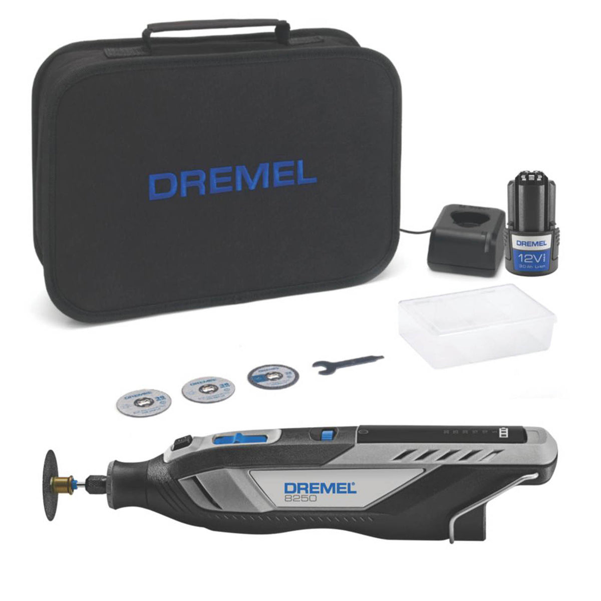 Dremel Multi Tool Cordless 12V 2.0Ah Li-Ion 8250-5 Brushless with Accessories - Image 1