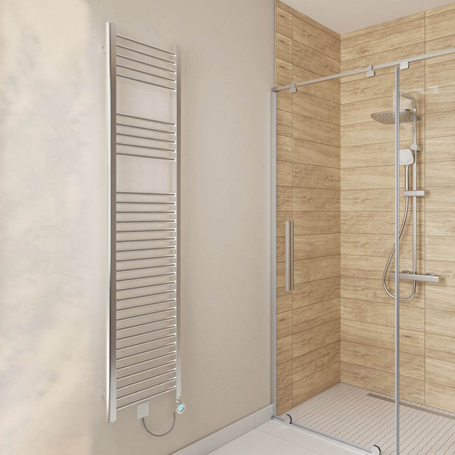 Flomasta Electric Towel Rail Radiator Flat Bathroom Warmer Ladder (H)160x(W)40cm - Image 2