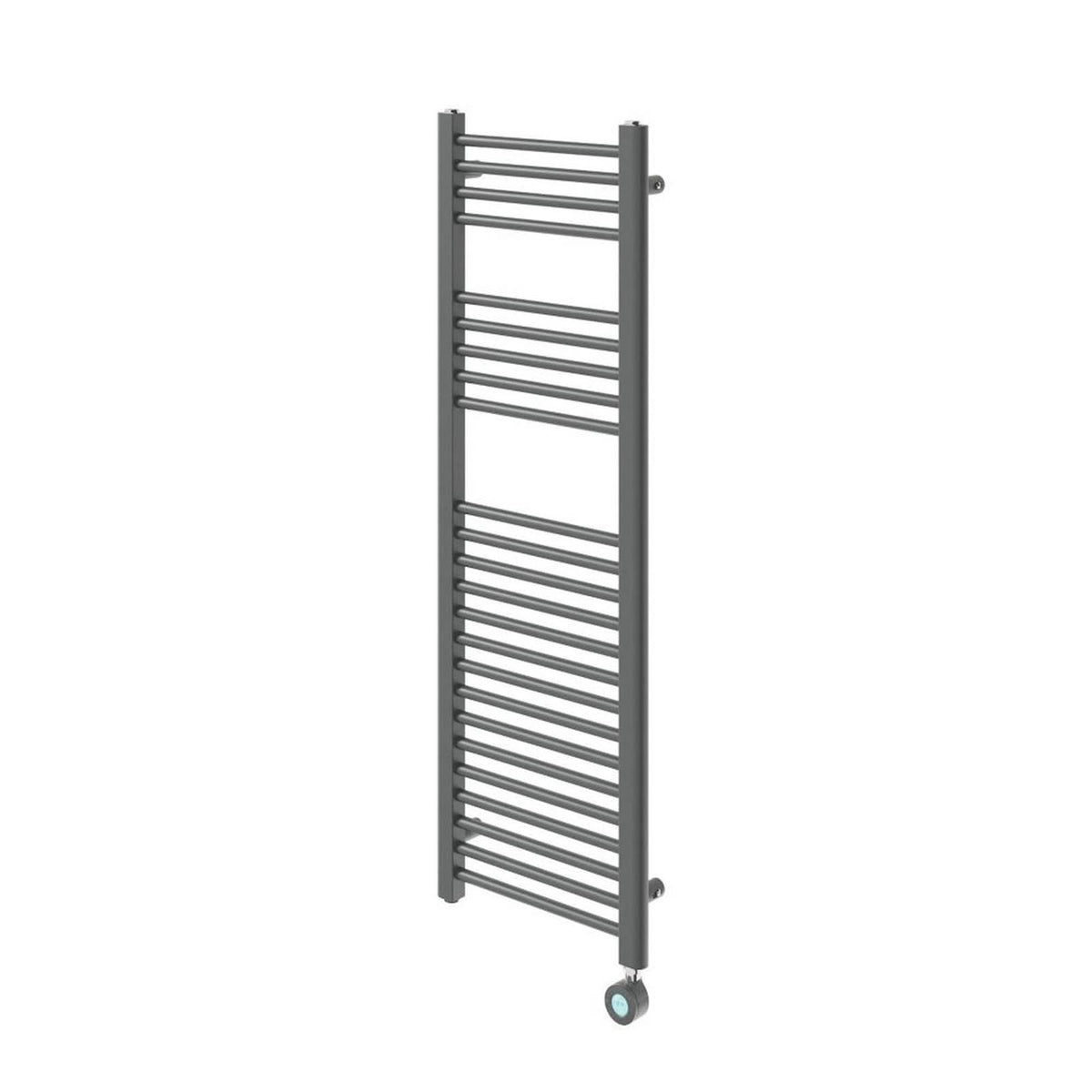 Flomasta Electric Towel Radiator Anthracite Flat Bathroom Warmer H120xW40cm - Image 1