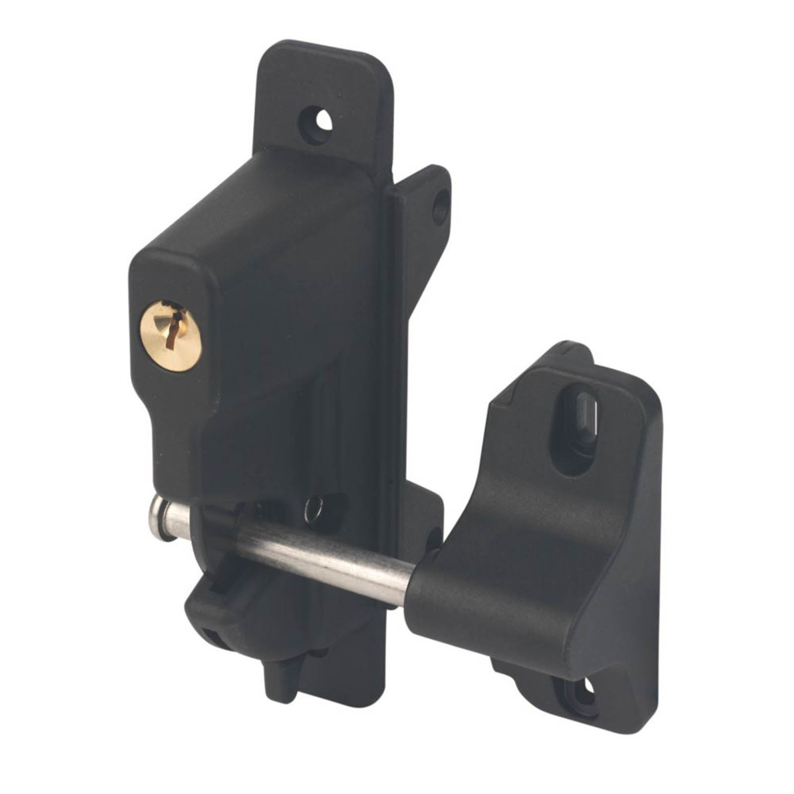 GateMate Single Locking Gravity Latch Black 140mm - Image 1