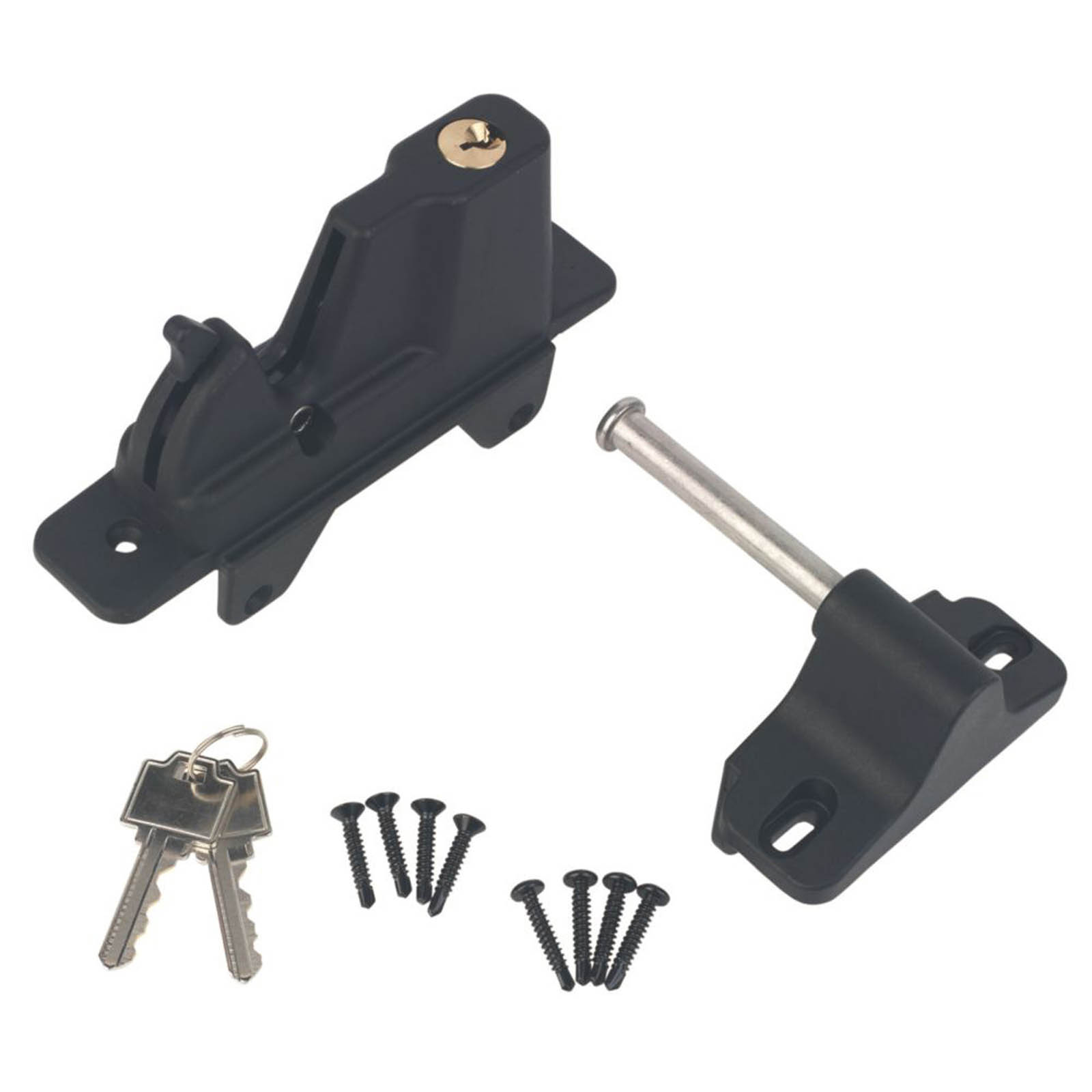 GateMate Single Locking Gravity Latch Black 140mm - Image 2
