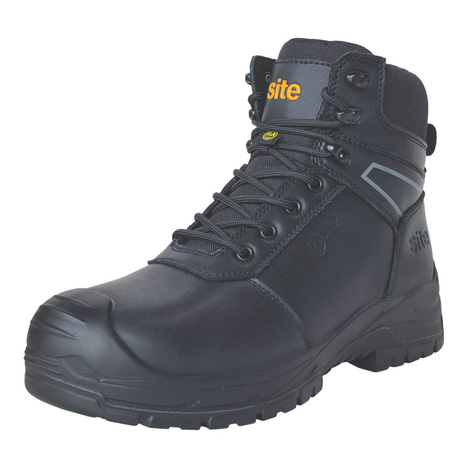 Site Safety Boots Mens Wide Fit Black Waterproof Work Shoes Steel Toe Size 9 - Image 1