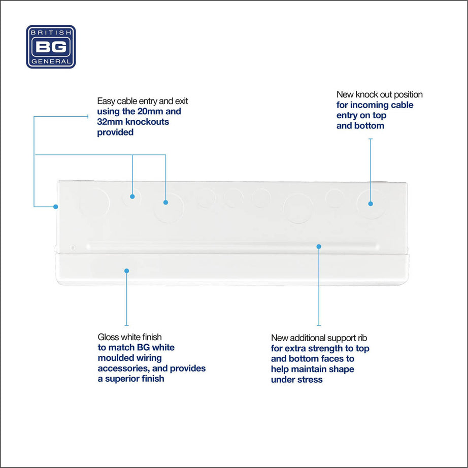 BG Consumer Unit 8 Way Dual RCD Populated 2 x 100A With SPD + 8 MCB Modern White - Image 8