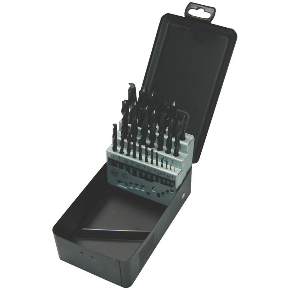 Milwaukee Pilot Drill Bit Set Straight Shank Metal Roll-Forged Tip 25 Pieces - Image 1