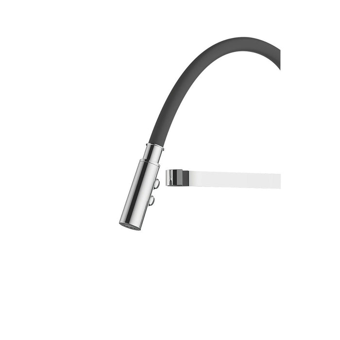 Kitchen Tap Pull Out Spray Mono Mixer Black Single Lever Deck Chrome Modern - Image 2