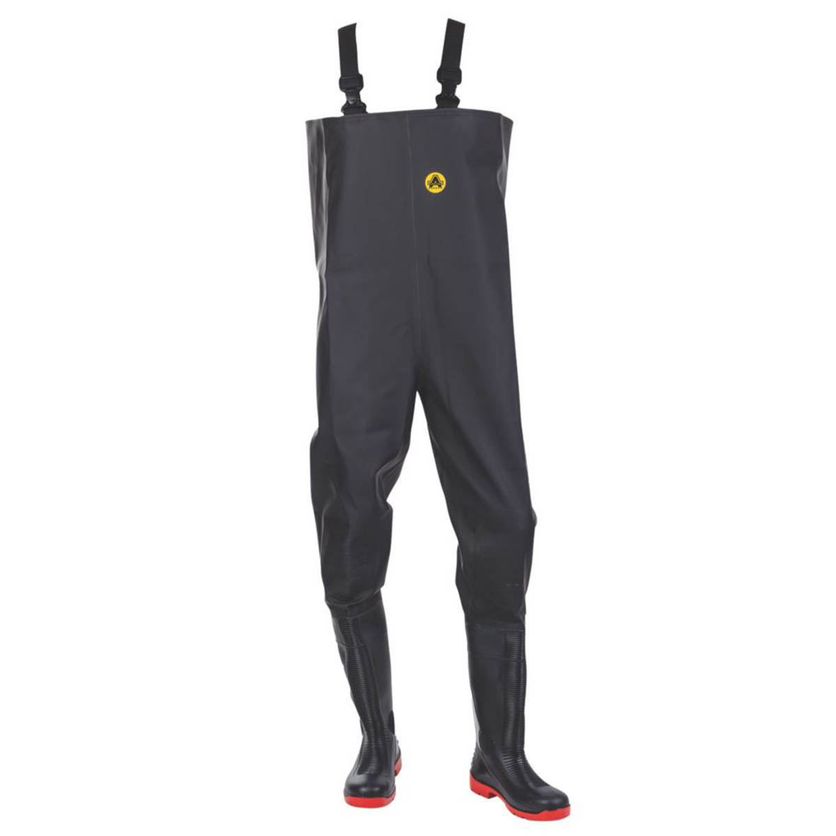Amblers Safety Chest Waders Waterproof Black Steel Toe Cap Slip Resistant Size 5 - Image 1
