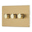 LED Dimmer Wall Switch 3-Gang 2-Way Rotary Push On/Off Screwless Brushed Brass - Image 4