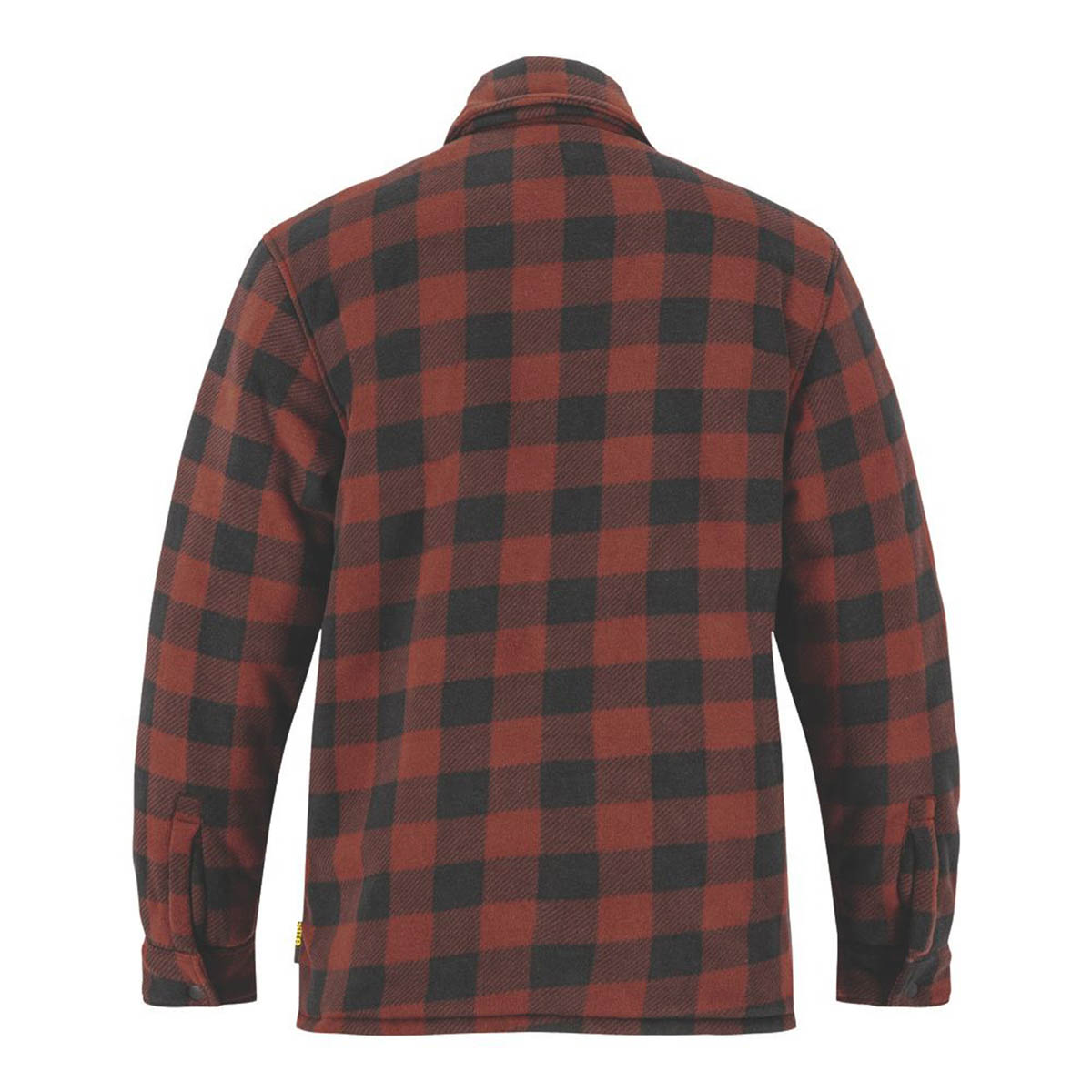 Site Fleece Shirt Jacket Long Sleeve 2 Pockets Red Black Small 46" Chest - Image 2