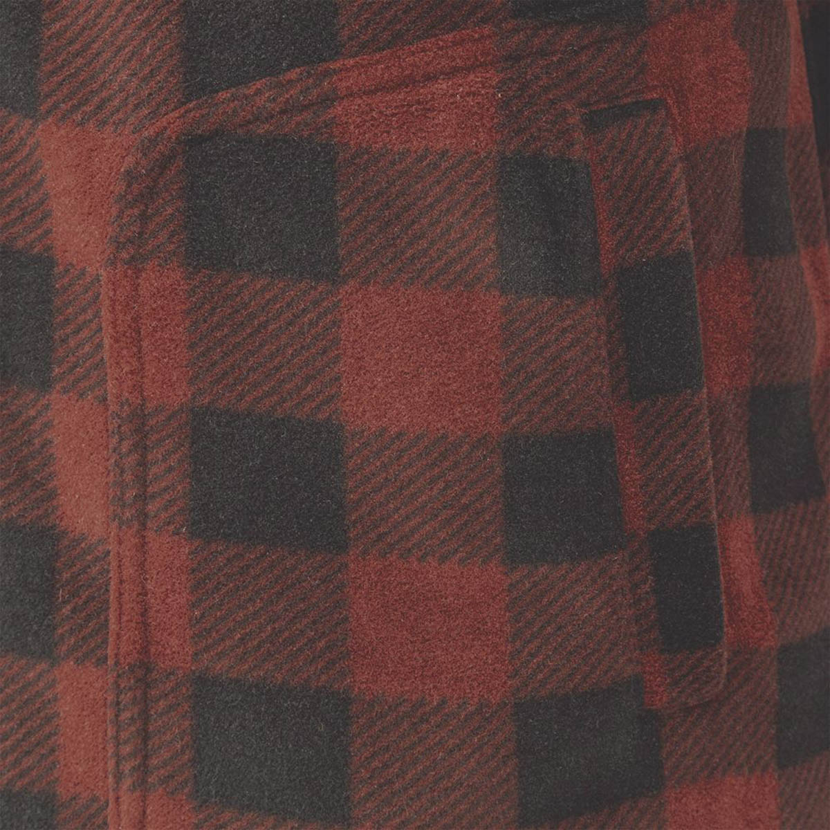 Site Fleece Shirt Jacket Long Sleeve 2 Pockets Red Black Small 46" Chest - Image 5