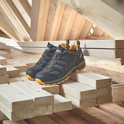 DeWalt Safety Trainers Mens Grey Yellow Wide Fit Steel Toe Cap Shoes Size 10 - Image 2