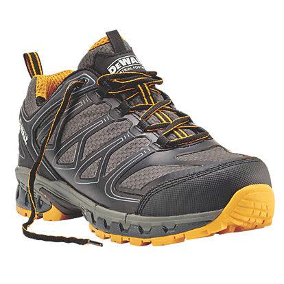 DeWalt Safety Trainers Mens Grey Yellow Wide Fit Steel Toe Cap Shoes Size 10 - Image 3