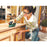 Bosch Multi-Sander Electric PSM100 Ergonomic Soft-Grip Dust Box Green 100W - Image 4