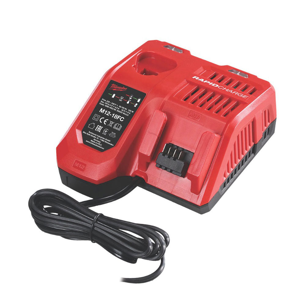 Milwaukee Battery Charger M12-18FC Multi-Voltage 12-18V Fast Dual Port Li-on - Image 1