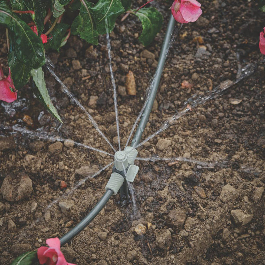 Verve Irrigation Kit Garden Drip Watering 4 Way Connector Flow Control 91 Pcs - Image 2