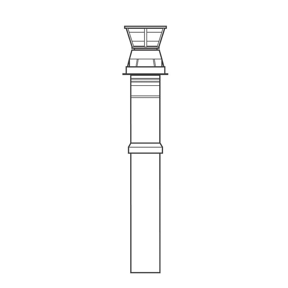Baxi Vertical Flue Terminal 60/100 Black For Duo-Tec And Megaflo Boilers - Image 2