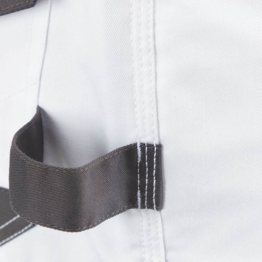 Site Work Trousers Mens Regular Fit White Grey Stretch Multi Pockets 40"W 32"L - Image 5