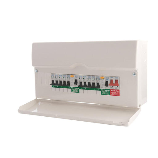 British General Consumer Unit 20-Module 10-Way Populated High Integrity Dual RCD - Image 1