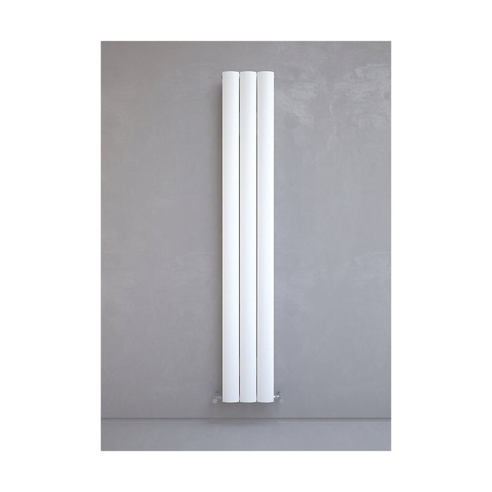 Kudox Designer Radiator Vertical Powder White Aluminium Wall Modern 1800x280mm - Image 1