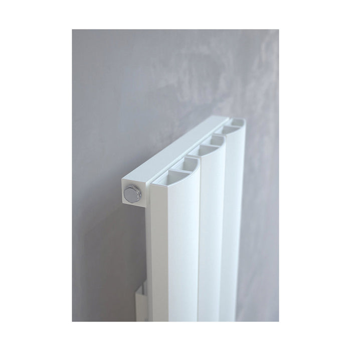 Kudox Designer Radiator Vertical Powder White Aluminium Wall Modern 1800x280mm - Image 3