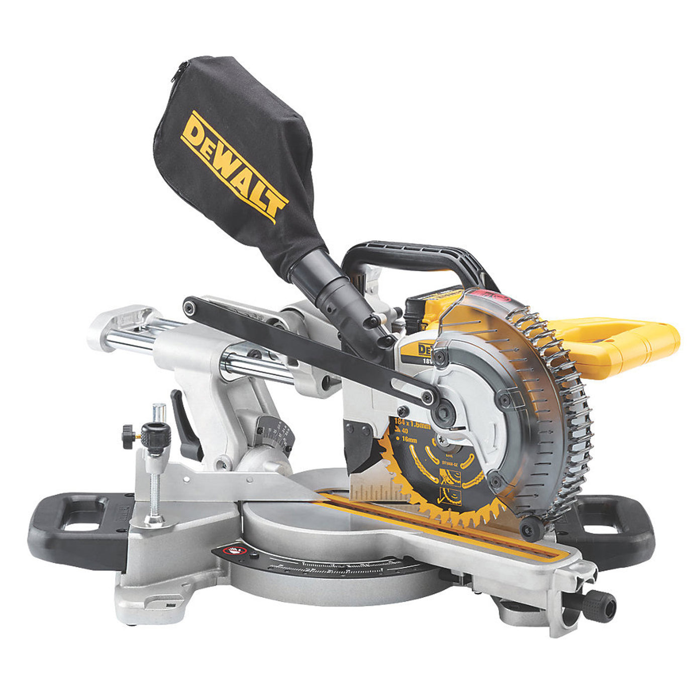 DeWalt Compound Mitre Saw Cordless DCS365N-XJ Single Bevel 184mm 18V Bare Unit - Image 1
