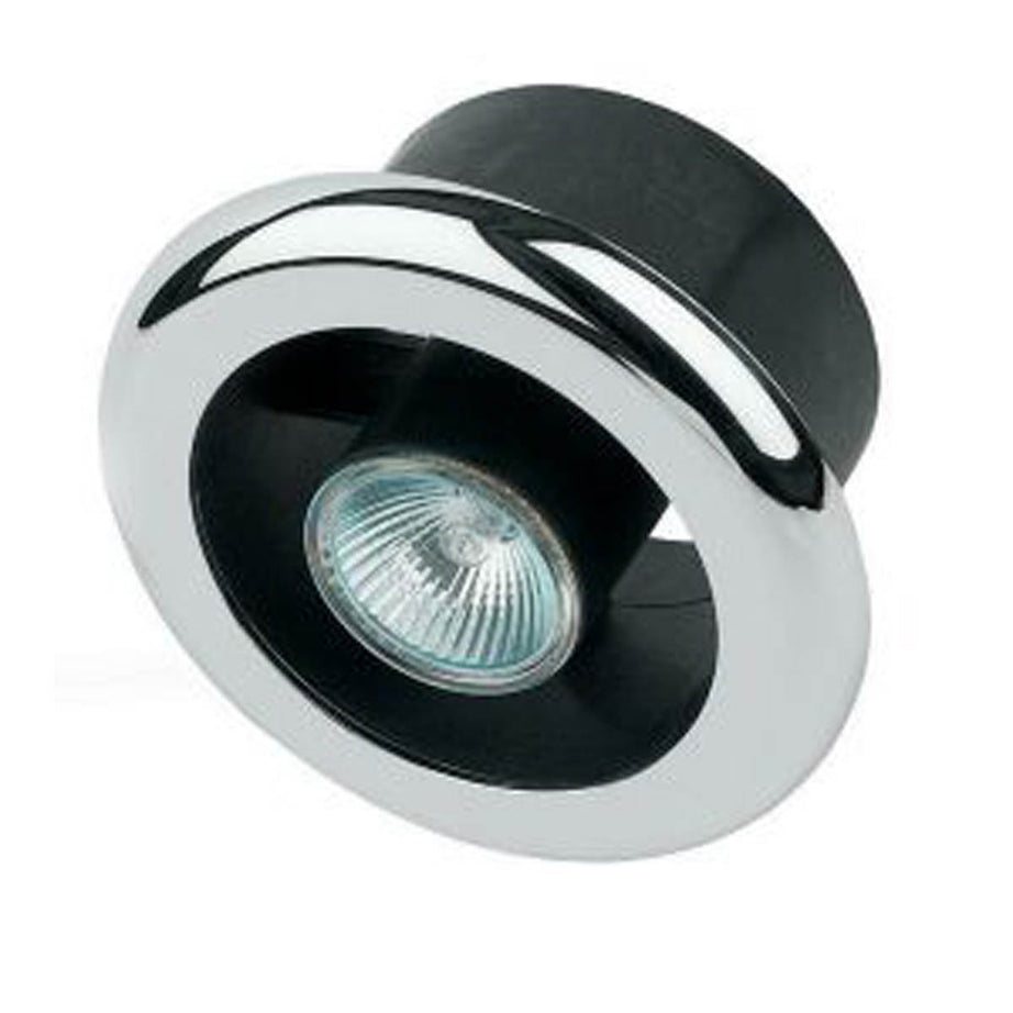 Bathroom Extractor Fan With Shower Light Kit Round Chrome Plastic (D)125mm - Image 1