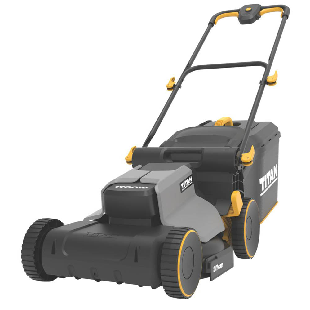 Titan Lawn Mower Electric GLM370MC Garden 37cm Grass Cutter Ergonomic 1700W - Image 1
