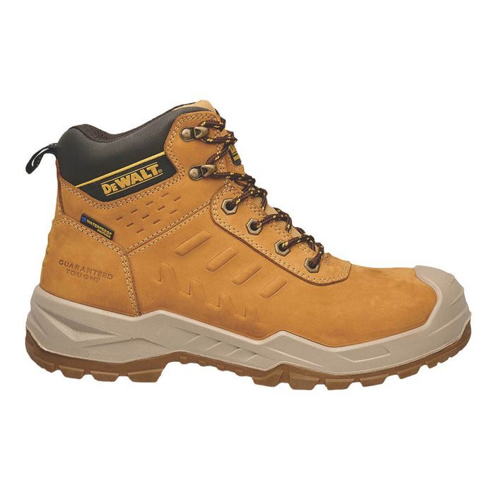 DeWalt Safety Boots Mens Standard Fit Wheat Leather Waterproof Steel Toe Size 12 - Image 1