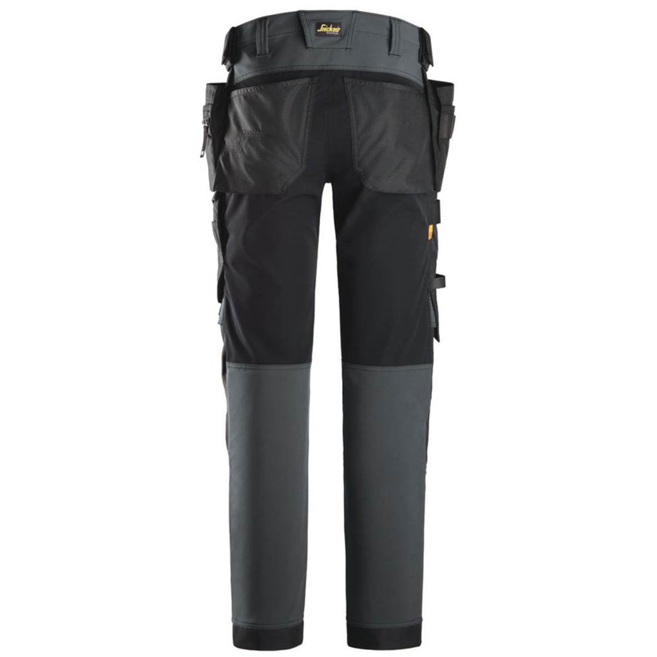 Snickers Work Trousers Mens Slim Fit Grey Stretch Multi Pockets Cargo 33W 30L - Image 3