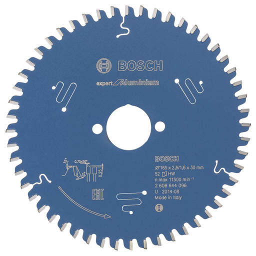 Bosch Circular Saw Blade Expert 165mm 52 Teeth Multi Material Wood Metal Plastic - Image 1