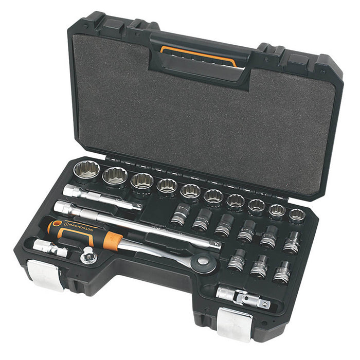 Magnusson Socket Set 12-Point 1/2" Drive Ergonomic Hardened Metric Set Of 25 - Image 2