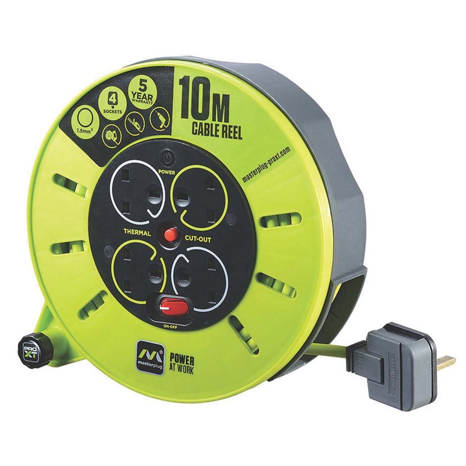 PRO XT Cassette Reel 4-Gang 10m CMU10134SL-XD 3-Core 13A 240V Heavy Duty - Image 1