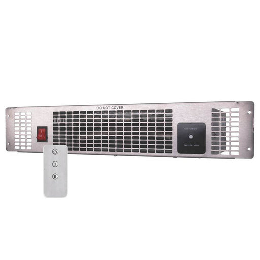 Electric Fan Heater 2kW 240V Plinth Mounted 2 Settings Steel With Remote Control - Image 1